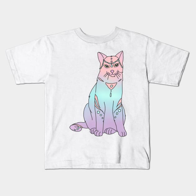 boho cat ombre pastel grunge tumblr Kids T-Shirt by bigkidult